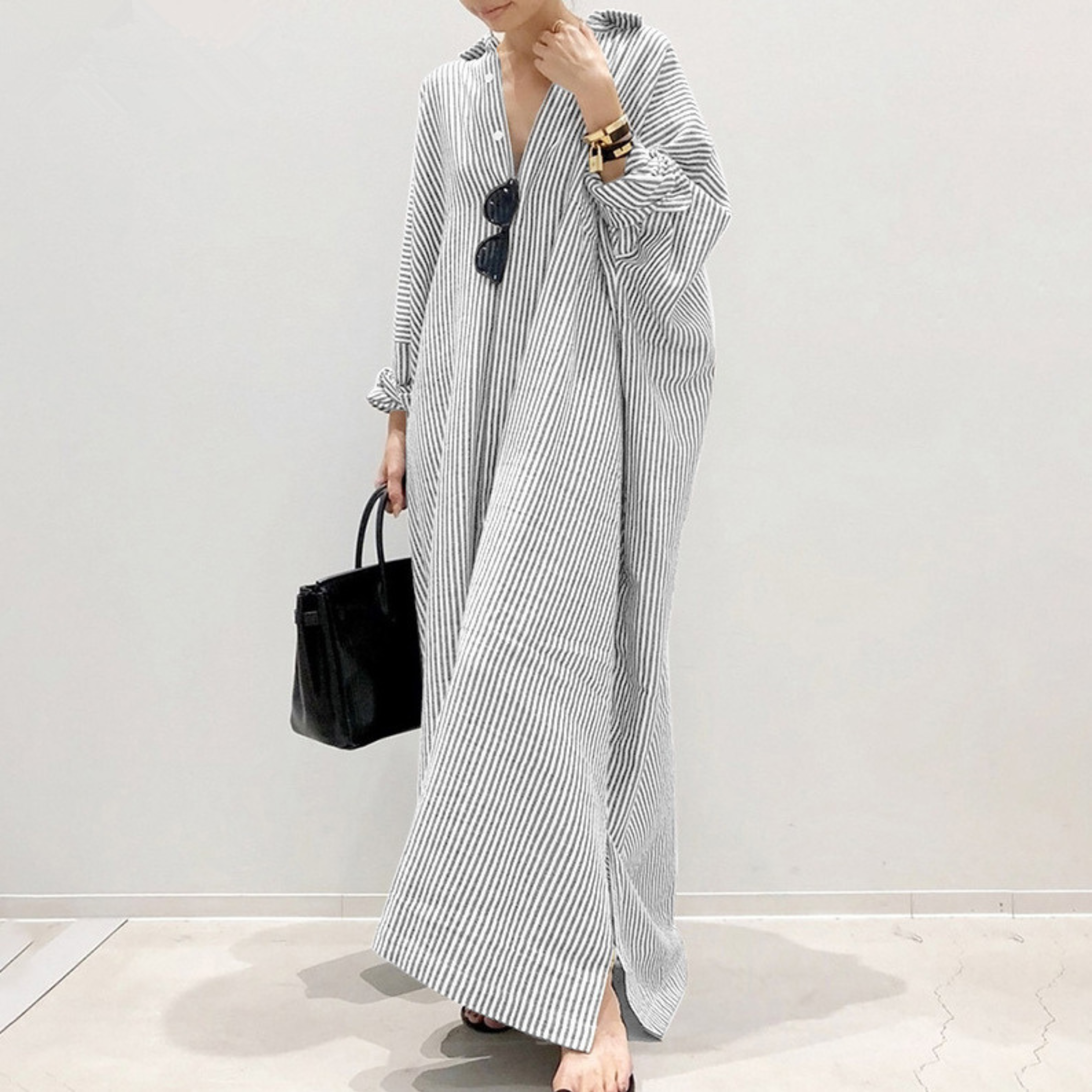 LINNAEA™ - Everyday Stripped Maxi Dress