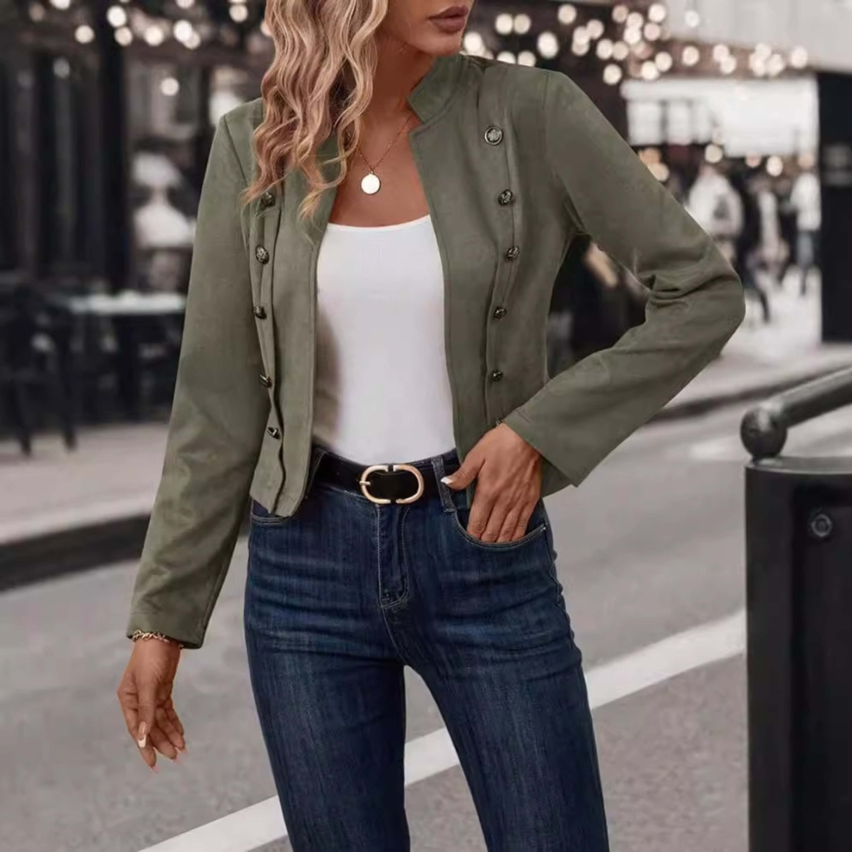 TASMIN™ - Vintage Slim Fit Long Sleeve Jacket