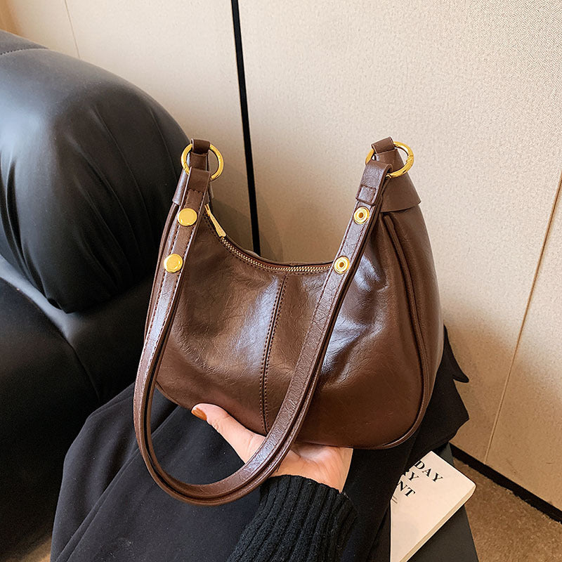 AURELIA™ - Chic Simple Color Zipper Shoulder Bag