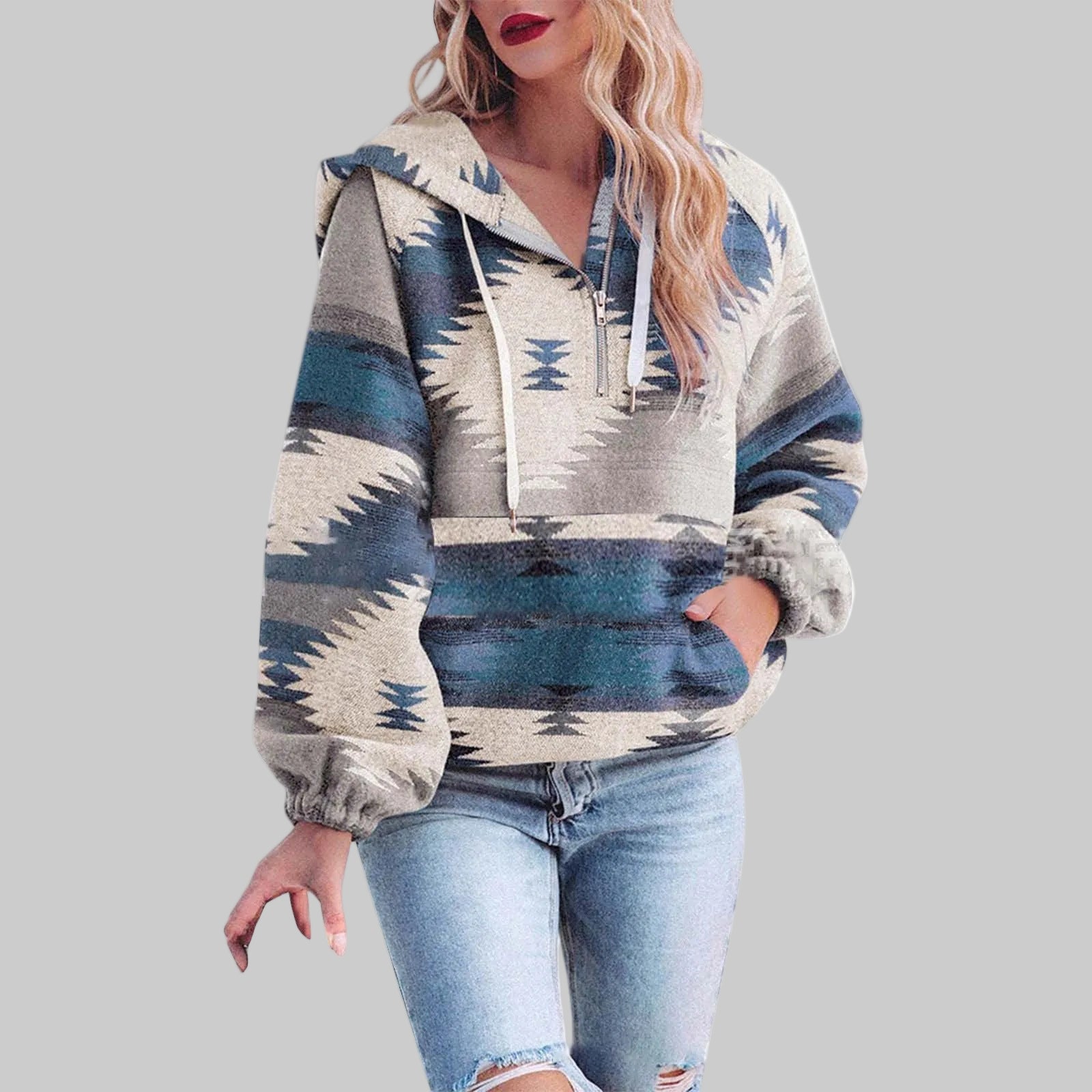 SAKU™ - Comfy Oversized Zip Up Long Sleeve Hoodie Sweatshirt