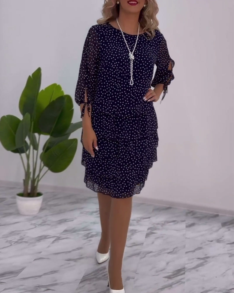 ELINA™ - Dotted Elegance Dress