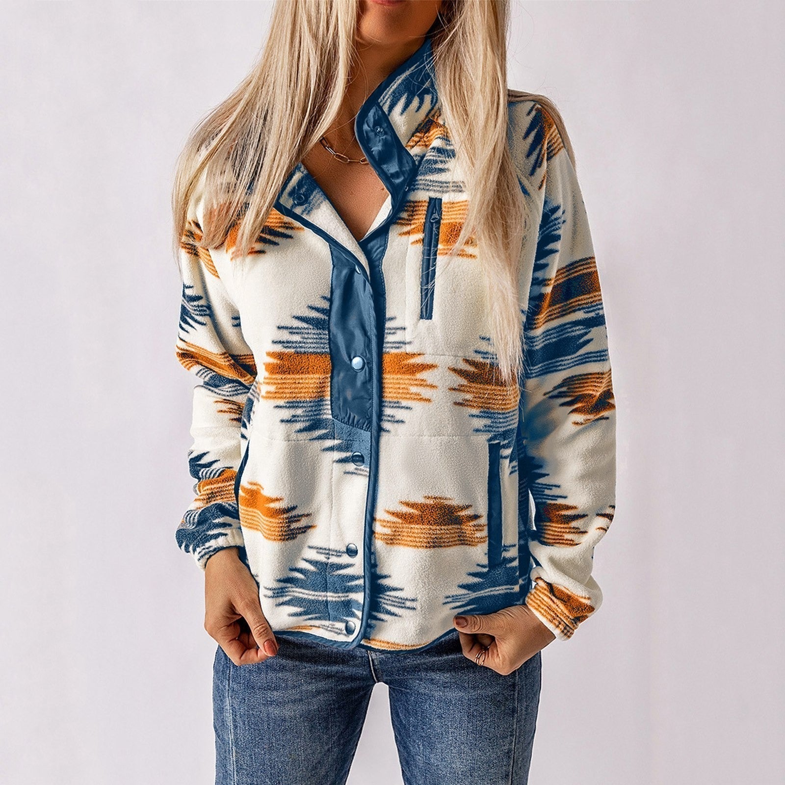 EVETTE™ – Sophisticated Button-Up Jacket