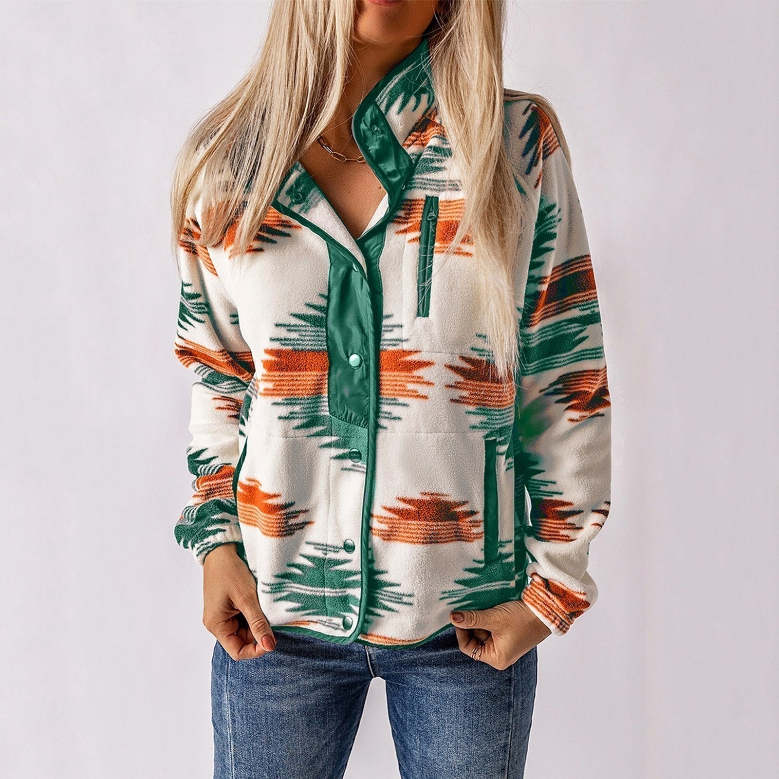 EVETTE™ – Sophisticated Button-Up Jacket
